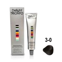 Constant Delight, Крем-краска DELIGHT TRIONFO для окрашивания волос 3-0 темно-коричневый натуральный 60 мл