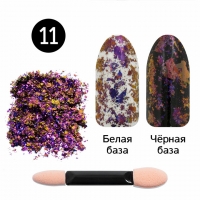 Кристалл Nails, Втирка для ногтей + аппликатор, Юки, №11 вишнёвый